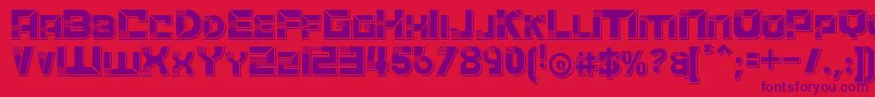 ACCELERAREShadow Font – Purple Fonts on Red Background