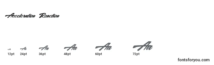 Acceleration  Reaction Font Sizes