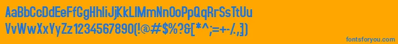 accid    Font – Blue Fonts on Orange Background