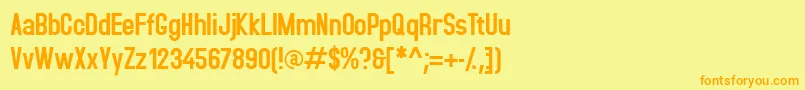 accid    Font – Orange Fonts on Yellow Background