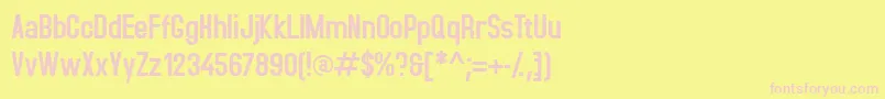 accid    Font – Pink Fonts on Yellow Background