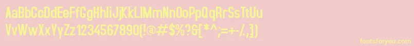 accid    Font – Yellow Fonts on Pink Background