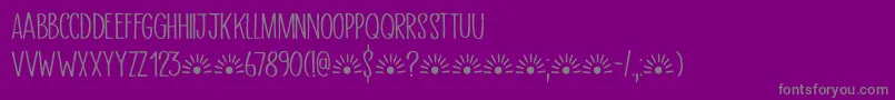 Aceituna DEMO Font – Gray Fonts on Purple Background