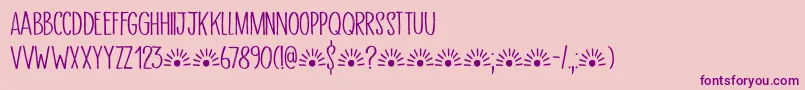 Aceituna DEMO-Schriftart – Violette Schriften auf rosa Hintergrund