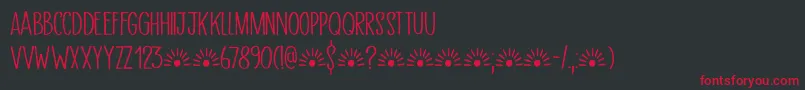 Aceituna DEMO Font – Red Fonts on Black Background