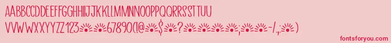 Aceituna DEMO Font – Red Fonts on Pink Background