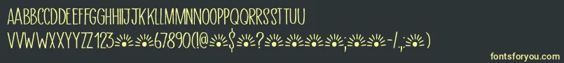 Aceituna DEMO Font – Yellow Fonts on Black Background