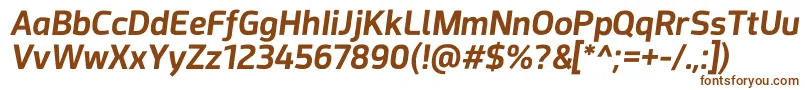 Czcionka Acephimere Bold Italic – brązowe czcionki na białym tle