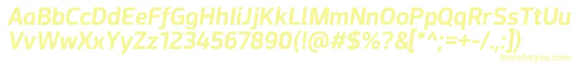 Шрифт Acephimere Bold Italic – жёлтые шрифты