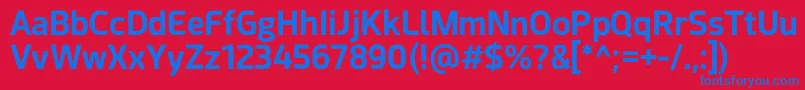 Acephimere Bold Font – Blue Fonts on Red Background