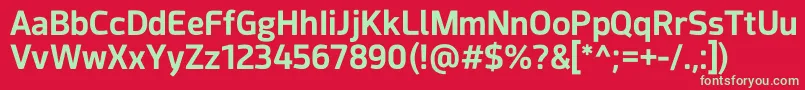 フォントAcephimere Bold – 赤い背景に緑の文字
