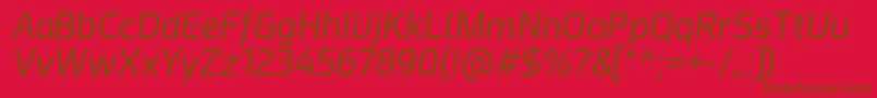 Acephimere Italic Font – Brown Fonts on Red Background