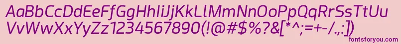 Шрифт Acephimere Italic – фиолетовые шрифты на розовом фоне