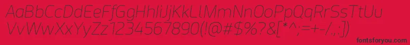 Acephimere Thin Italic Font – Black Fonts on Red Background