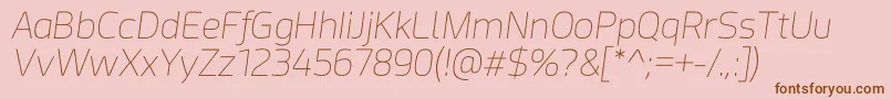 Acephimere Thin Italic Font – Brown Fonts on Pink Background