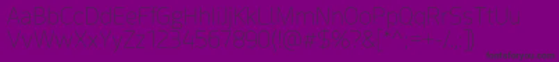Acephimere Thin-Schriftart – Schwarze Schriften auf violettem Hintergrund