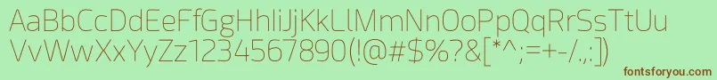 Acephimere Thin-fontti – ruskeat fontit vihreällä taustalla