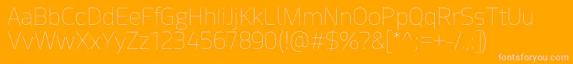 Acephimere Thin Font – Pink Fonts on Orange Background