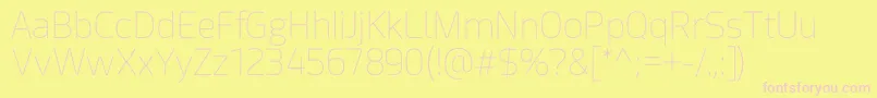 Acephimere Thin Font – Pink Fonts on Yellow Background