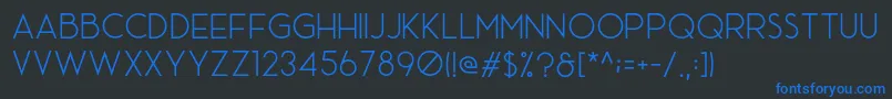 AceSans Demo Font – Blue Fonts on Black Background