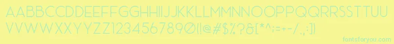AceSans Demo Font – Green Fonts on Yellow Background