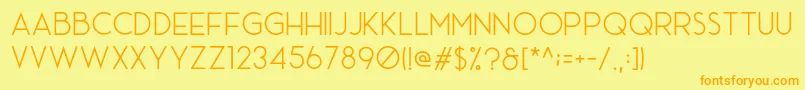 AceSans Demo Font – Orange Fonts on Yellow Background