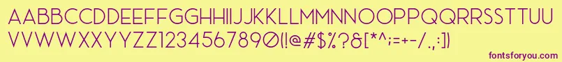 AceSans Demo Font – Purple Fonts on Yellow Background