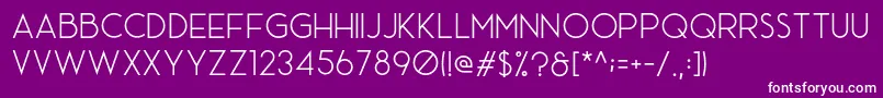 AceSans Demo Font – White Fonts on Purple Background