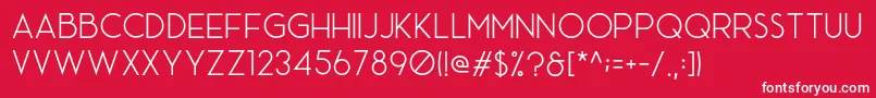 AceSans Demo Font – White Fonts on Red Background