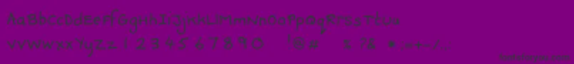 DebbieOptional Font – Black Fonts on Purple Background