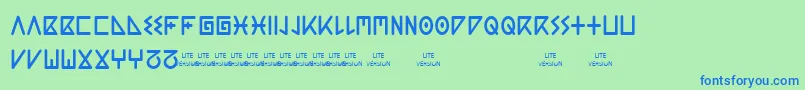 ACGuanche Lite Font – Blue Fonts on Green Background