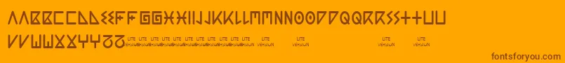 ACGuanche Lite Font – Brown Fonts on Orange Background