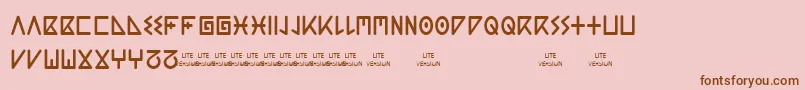 ACGuanche Lite Font – Brown Fonts on Pink Background