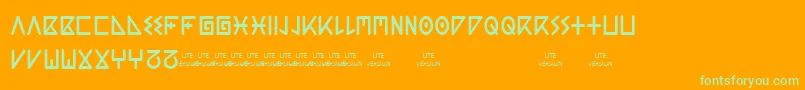 ACGuanche Lite Font – Green Fonts on Orange Background