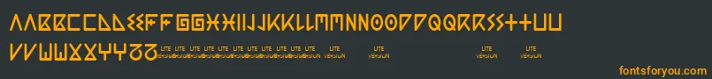 ACGuanche Lite Font – Orange Fonts on Black Background