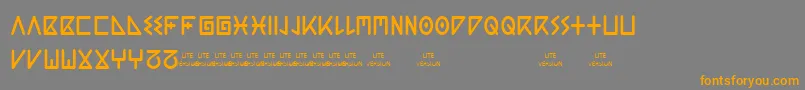 ACGuanche Lite Font – Orange Fonts on Gray Background