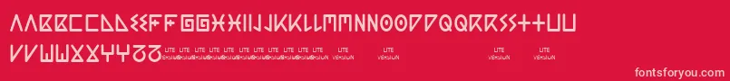 ACGuanche Lite Font – Pink Fonts on Red Background