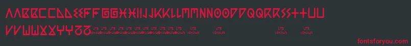 ACGuanche Lite Font – Red Fonts on Black Background