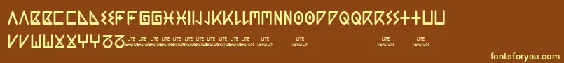 ACGuanche Lite Font – Yellow Fonts on Brown Background