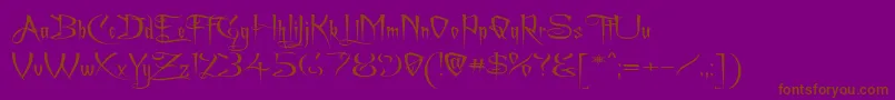 Achafexp Font – Brown Fonts on Purple Background