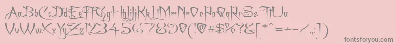 Achafexp Font – Gray Fonts on Pink Background
