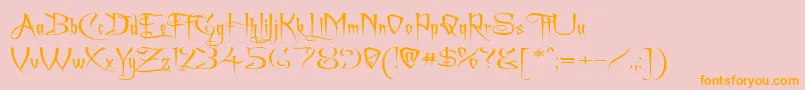 Achafexp Font – Orange Fonts on Pink Background