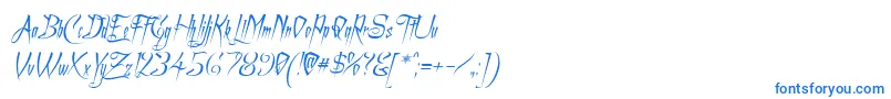 Achafita-Schriftart – Blaue Schriften