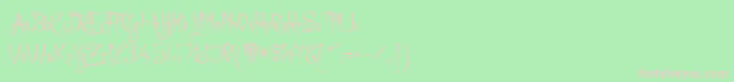 Achafont-fontti – vaaleanpunaiset fontit vihreällä taustalla