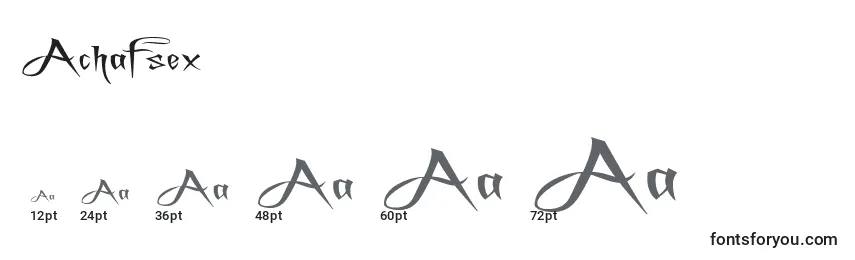 Achafsex (118696) Font Sizes