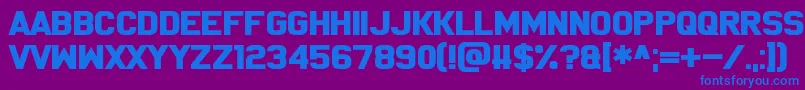 Achtung Polizei Font – Blue Fonts on Purple Background