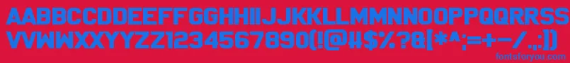 Achtung Polizei Font – Blue Fonts on Red Background