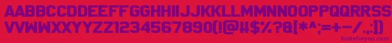 Achtung Polizei Font – Purple Fonts on Red Background