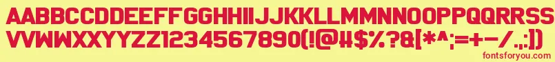 Achtung Polizei Font – Red Fonts on Yellow Background
