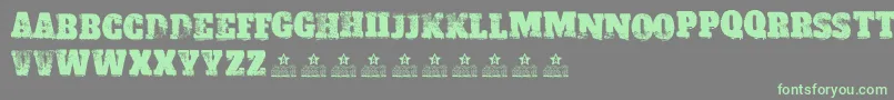 ACID LABEL II PERSONAL USE Font – Green Fonts on Gray Background